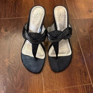 Adrianna Papell Navy Blue Beaded Sandals